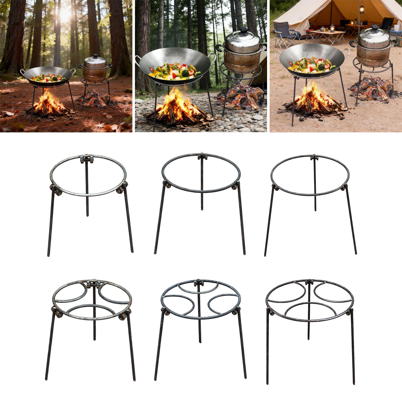 Camping Cooking Ovens - ขาตั้งเตาแคมป์ปิ้ง, ที่วางกระทะอเนกประสงค์สำหรับเตาดัตช์โอเว่น, ขาตั้งทำอาหารแบบพับได้สำหรับเตาไฟกลางแจ้ง, เตาย่างสำหรับตั้งแคมป์, สำหรับย่างบาร์บีคิวในสวนหลังบ้าน