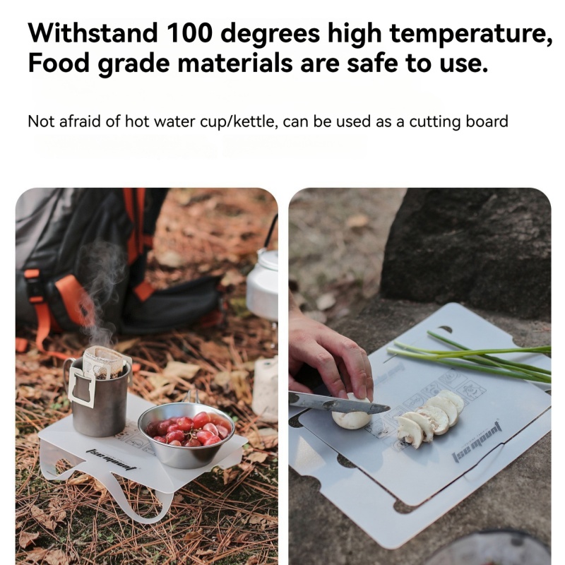 Camping Cooking Materials - โต๊ะพับพลาสติก PP สำหรับใช้งานกลางแจ้ง ทนความร้อนสูง โต๊ะทานอาหารขนาดเล็ก วัสดุเกรดอาหาร