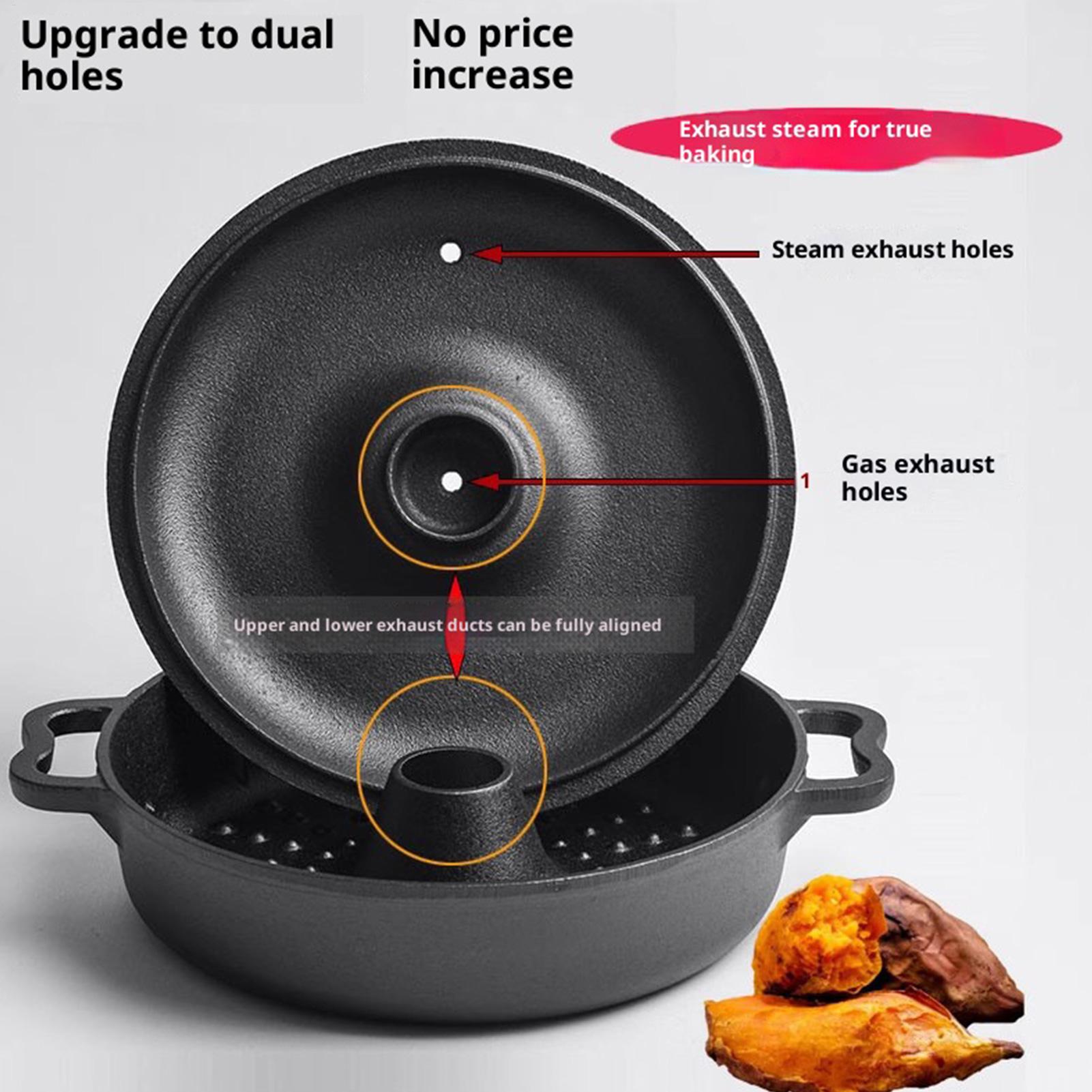 Camping Cooking Ovens - หม้อเหล็กหล่อสำหรับทำอาหาร ทนทานต่ออุณหภูมิสูง เหมาะสำหรับทำอาหาร ตั้งแคมป์ ทอด อบ