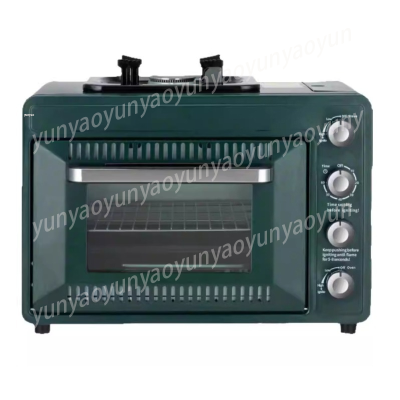 Camping Cooking Ovens - เตาแคมป์ปิ้งแบบพกพา 2 ชั้น, เตาแก๊สอเนกประสงค์สำหรับทำอาหารกลางแจ้ง ปิคนิค เดินป่า