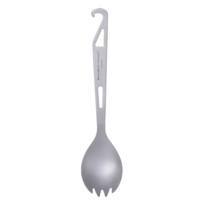 Camp Spork Set - ชุดช้อนส้อมไทเทเนียม 3-in-1 Boundless Voyage พร้อมที่เปิดขวด สำหรับแคมป์ปิ้งกลางแจ้ง