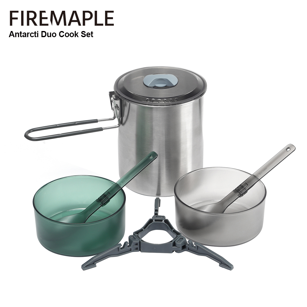 Camping Cooking On Fire - ชุดทำอาหารแคมป์ปิ้ง Fire-Maple Antarcti Duo หม้อสแตนเลส 1.6