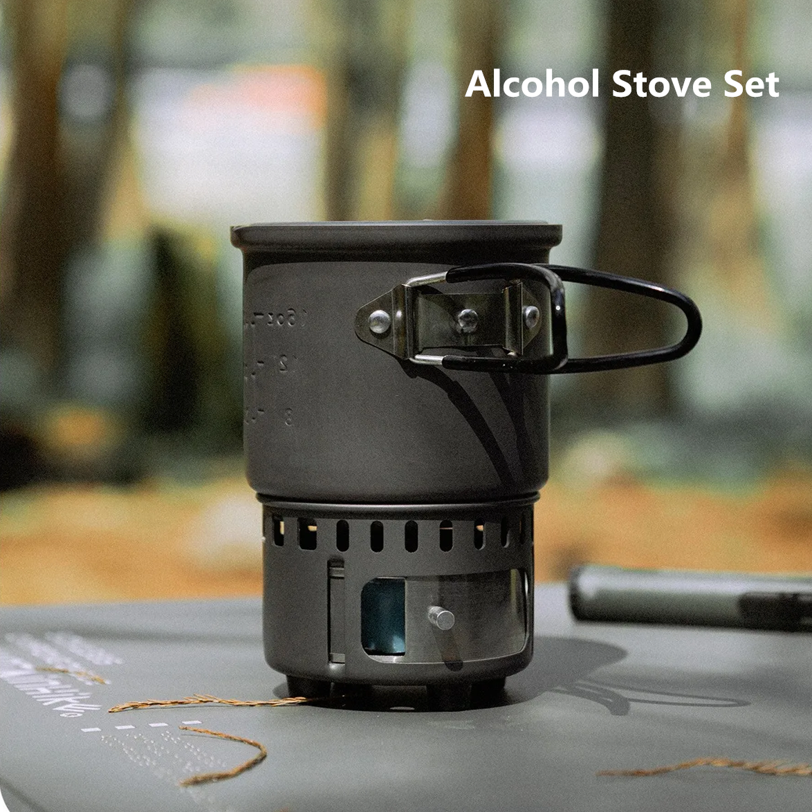 Camping Cooking Full Set - MOUNTAINHIKER ชุดเตาแอลกอฮอล์สำหรับตั้งแคมป์กลางแจ้งแบบใหม่ ออลอินวัน พกพาสะดวก น้ำหนักเบา ทำจากอลูมิเนียมอัลลอย