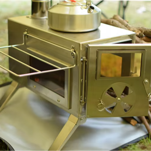 Camping Cooking Ovens - เตาบาร์บีคิวสแตนเลสแบบพกพา, เตาอบสำหรับตั้งแคมป์กลางแจ้ง, เตาย่างทนทานสำหรับท่องเที่ยว ปาร์ตี้ปิกนิกในสวนหลังบ้านสำหรับครอบครัว