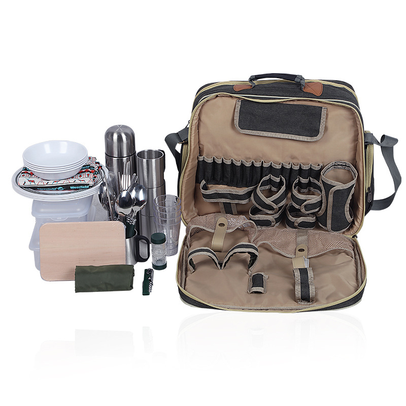 ชุดอุปกรณ์รับประทานอาหารสำหรับ - Camping Cooking Set For 4 บทวิจารณ์และราคา