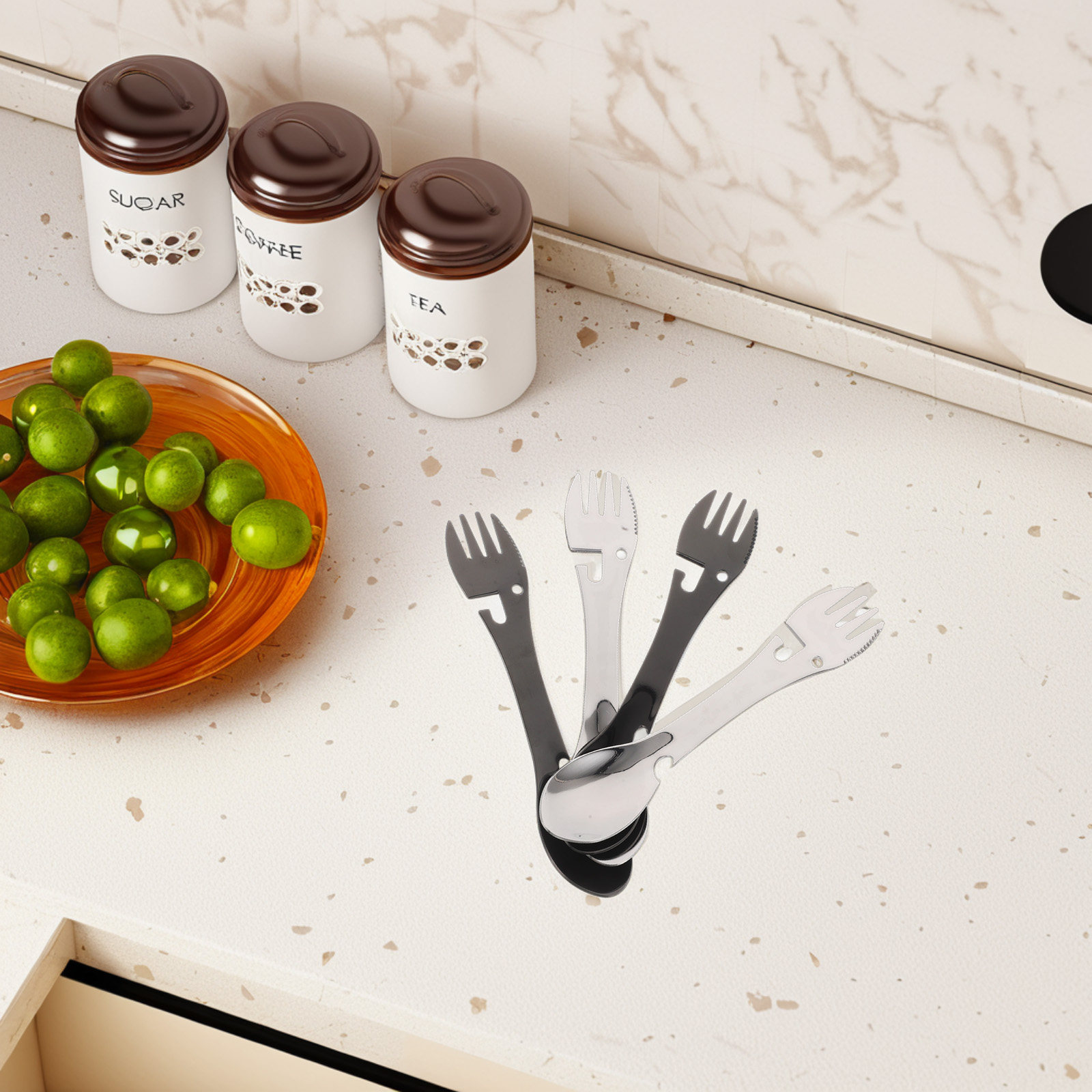ชุดอุปกรณ์รับประทานอาหารสำหรับ - Camp Spork Set บทวิจารณ์และราคา