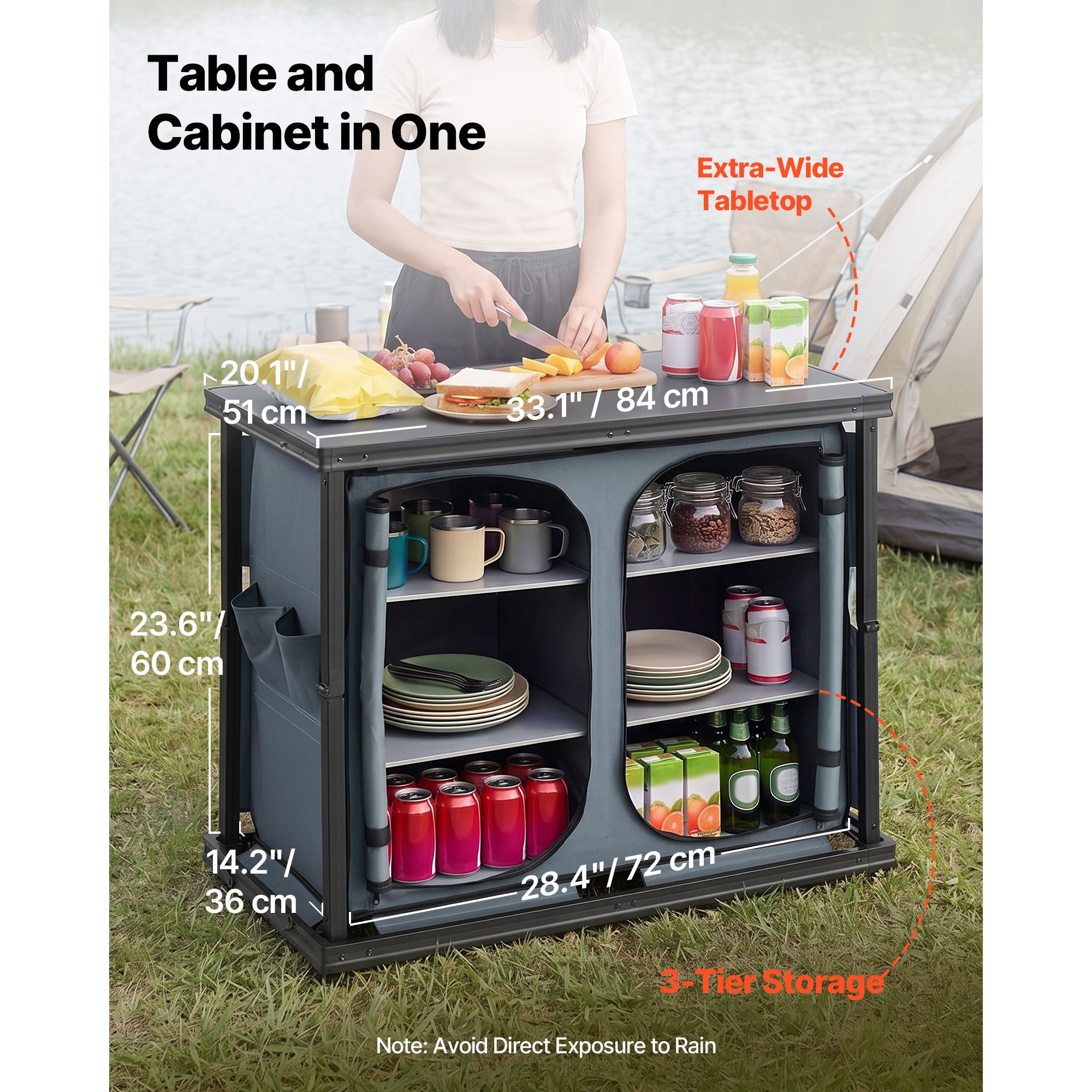 ตู้เก็บของพับได้สำหรับตั้งแคมป - Camping Cooking Set Compact บทวิจารณ์และราคา