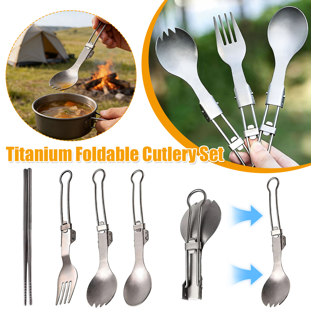 ชุดสปอร์คไทเทเนียมบริสุทธิ์ ช้ - Camp Spork Set บทวิจารณ์และราคา