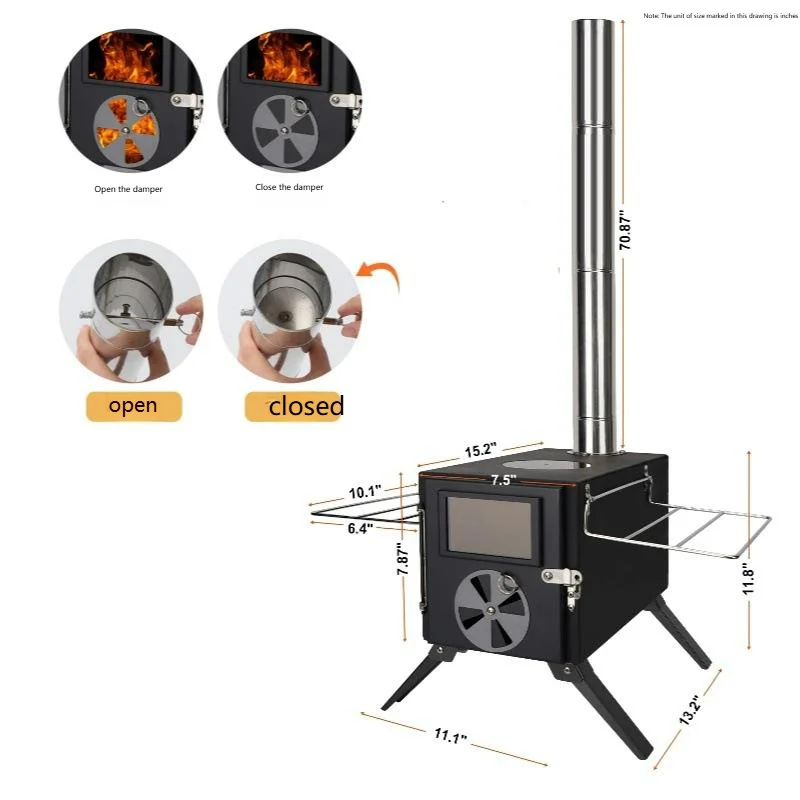 เตาตั้งแคมป์เหล็กกล้าคาร์บอน เ - Camping Cooking Easy บทวิจารณ์และราคา