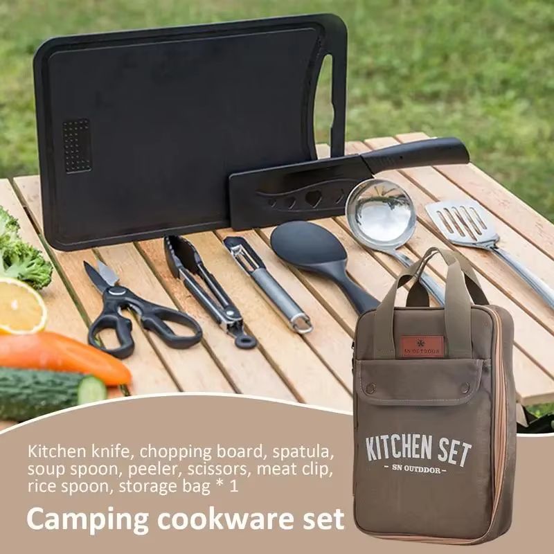 ชุดเครื่องครัวแคมป์ปิ้ง 8 ชิ้น - Camping Cooking Full Set บทวิจารณ์และราคา