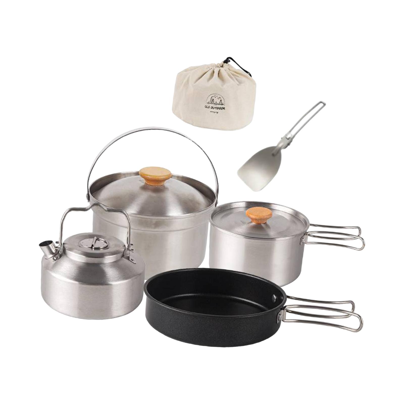 ชุดเครื่องครัวสำหรับตั้งแคมป์  - Camping Cooking Set With Kettle บทวิจารณ์และราคา