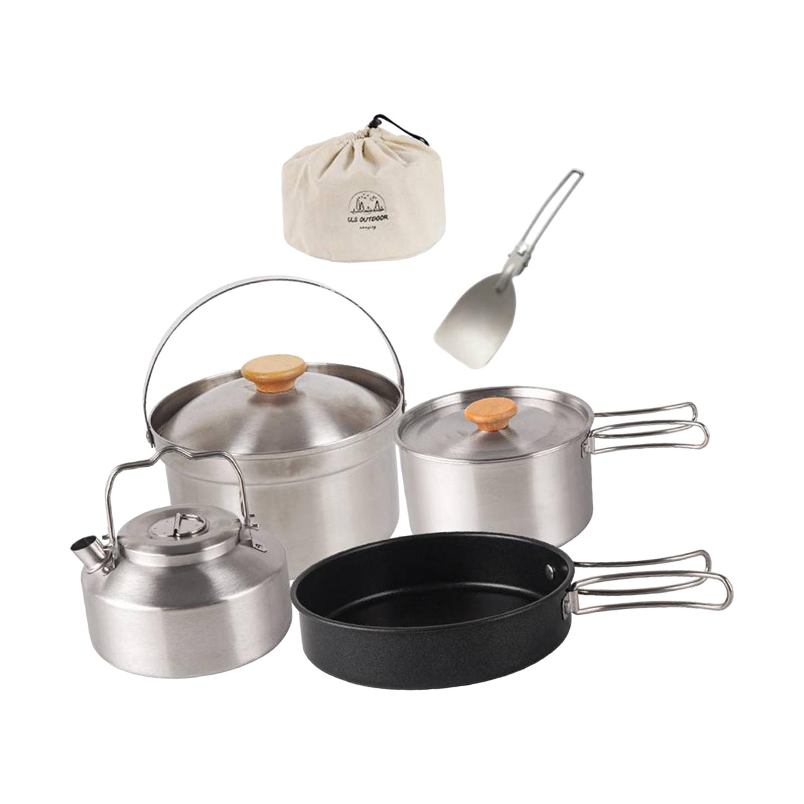 ชุดเครื่องครัวสำหรับตั้งแคมป์  - Camping Cooking Set With Kettle บทวิจารณ์และราคา