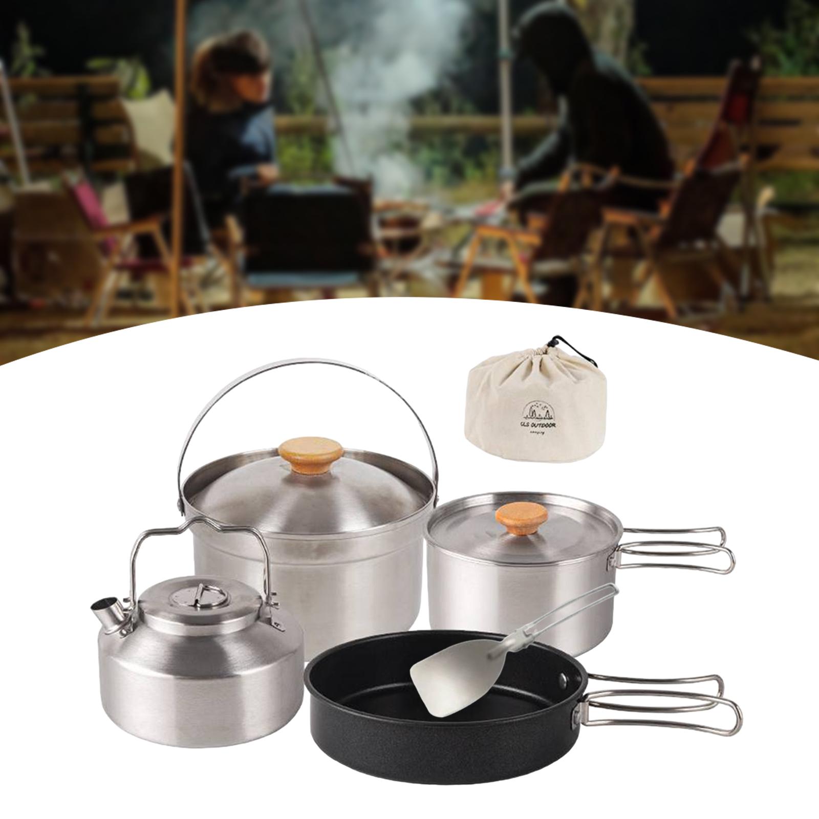 ชุดเครื่องครัวสำหรับตั้งแคมป์  - Camping Cooking Set With Kettle บทวิจารณ์และราคา