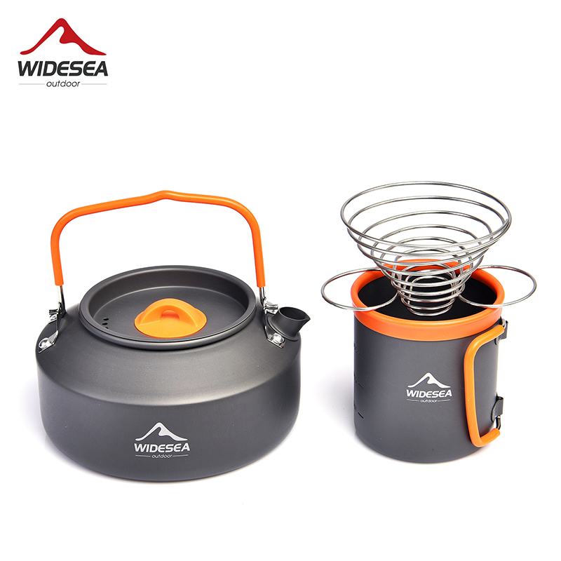 Widesea Campingกาแฟชุดเครื่องค - Camping Cooking Set With Kettle บทวิจารณ์และราคา