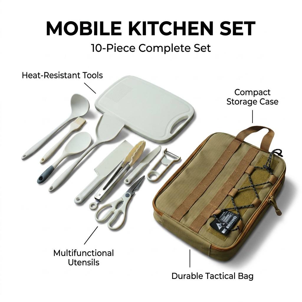 ชุดเครื่องครัวแคมป์ปิ้งแบบพกพา - Camping Cooking Pack บทวิจารณ์และราคา