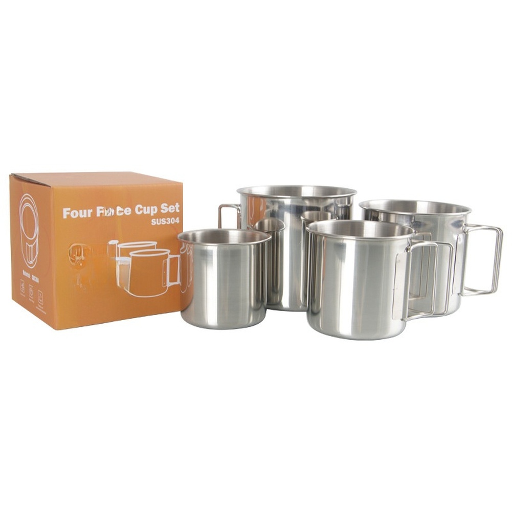 /สแตนเลส/เหล็ก/304 ชุดแก้วน้ำส - Camping Cooking Set For 4 บทวิจารณ์และราคา