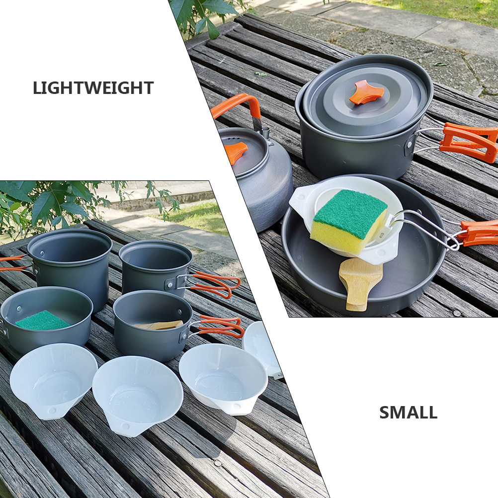 ชุดอุปกรณ์บนโต๊ะอาหารสำหรับตั้ - Camping Cooking Set Compact บทวิจารณ์และราคา