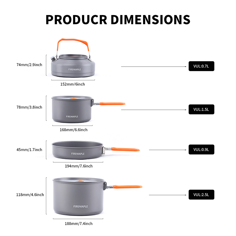 ชุดเครื่องครัว Fire Maple 4-5  - Camping Cooking Set For 4 บทวิจารณ์และราคา