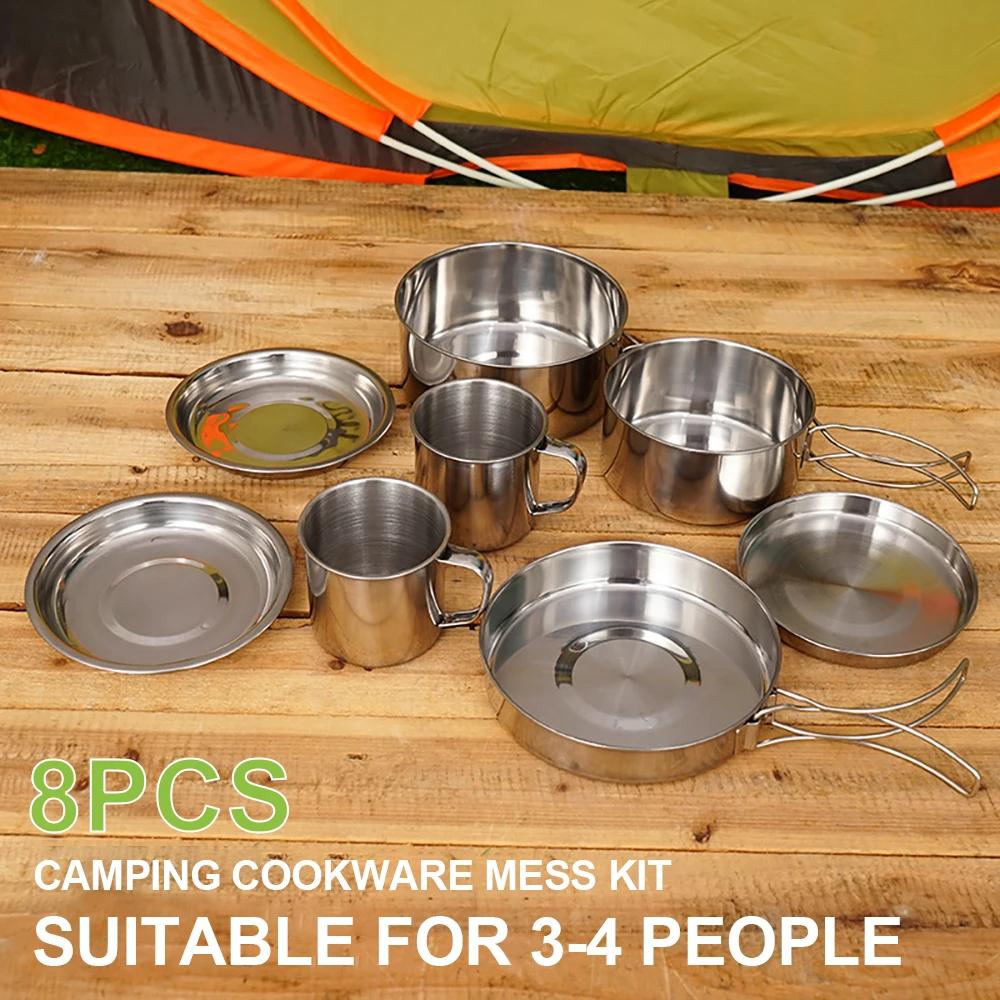 ชุดเครื่องครัวแคมป์ปิ้ง 8 ชิ้น - Camping Cooking Full Set บทวิจารณ์และราคา
