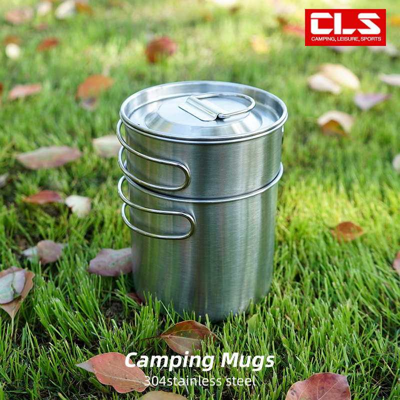 2 ชิ้น/เซ็ตกาต้มน้ําตั้งแคมป์ส - Camping Cooking Set With Kettle บทวิจารณ์และราคา