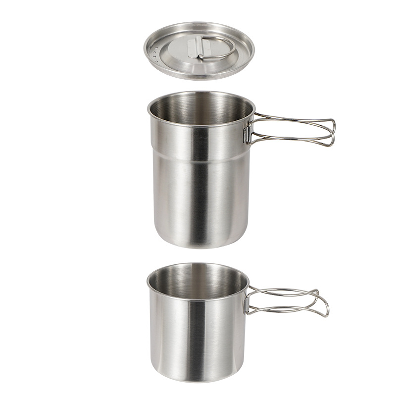 2 ชิ้น/เซ็ตกาต้มน้ําตั้งแคมป์ส - Camping Cooking Set With Kettle บทวิจารณ์และราคา