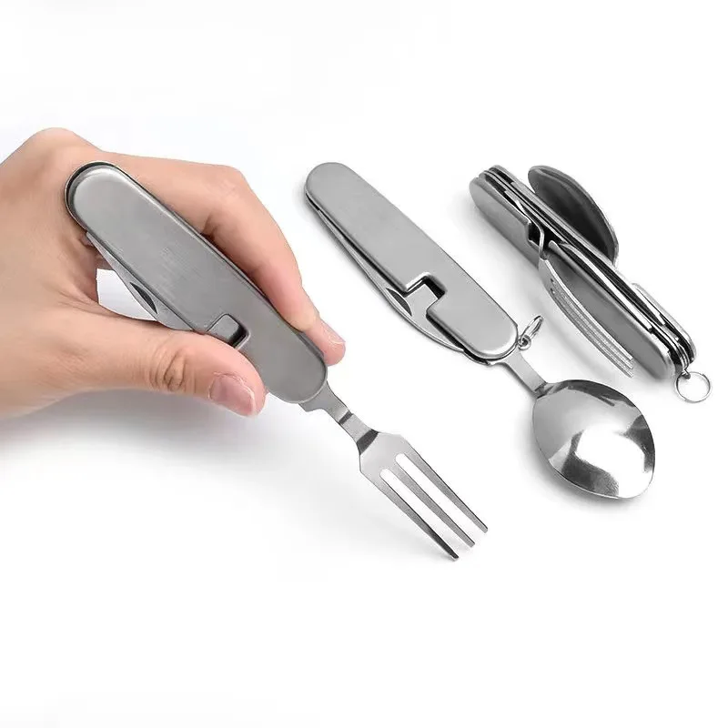 Camping ชุดสแตนเลสพับช้อนส้อมม - Camping Cooking Full Set บทวิจารณ์และราคา