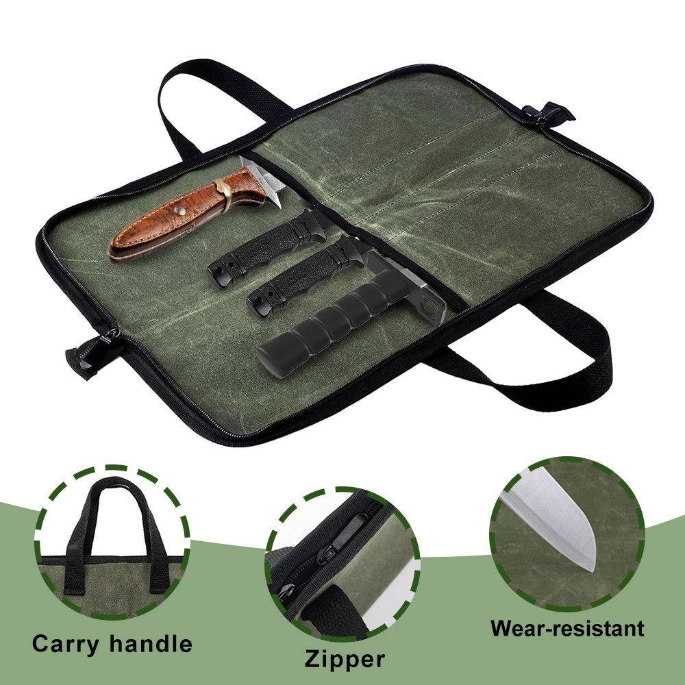 กระเป๋าใส่มีดผ้าแคนวาสเคลือบแว - Camping Cooking Bag บทวิจารณ์และราคา