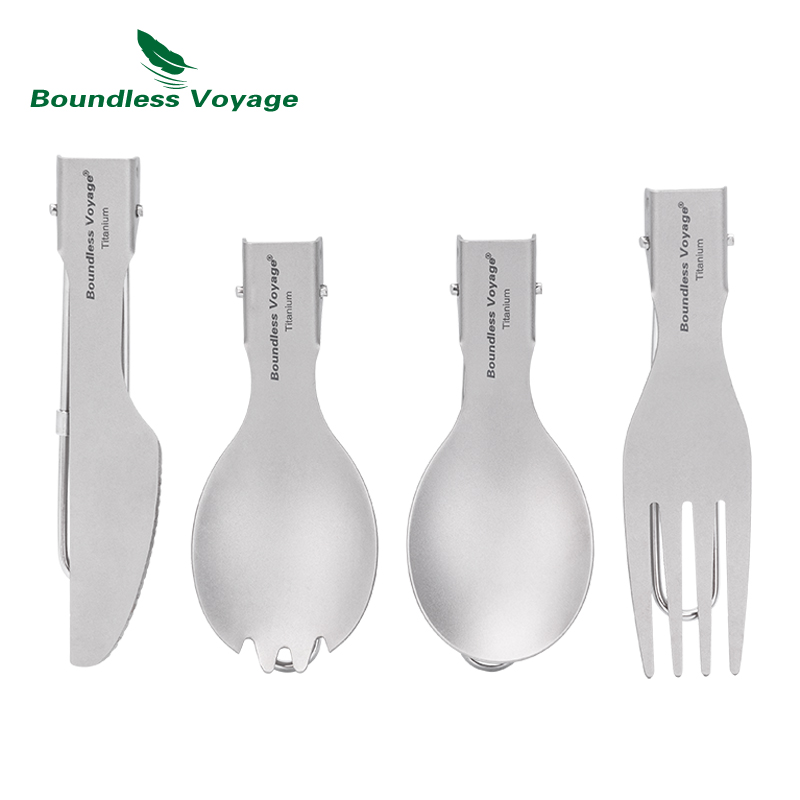 ชุดช้อนส้อมพับได้ไทเทเนียม Bou - Camp Spork Set บทวิจารณ์และราคา