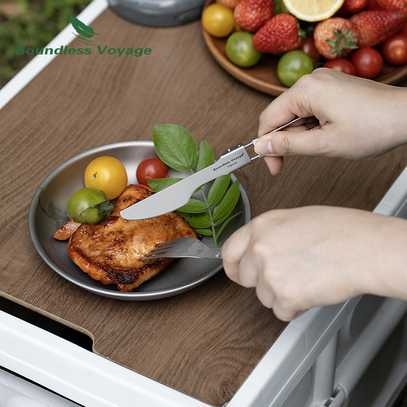 ชุดช้อนส้อมพับได้ไทเทเนียม Bou - Camp Spork Set บทวิจารณ์และราคา
