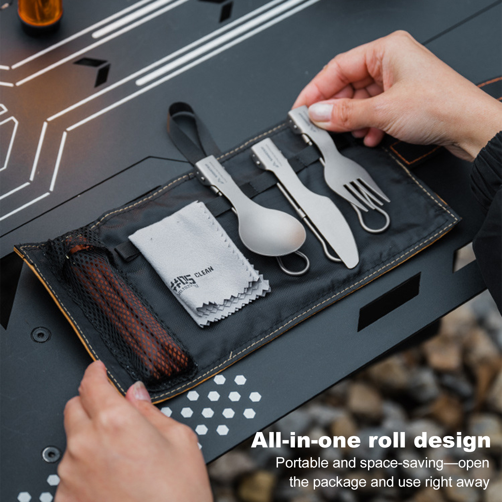 ชุดอุปกรณ์ตั้งแคมป์ไทเทเนียม ท - Camping Cooking Set Compact บทวิจารณ์และราคา