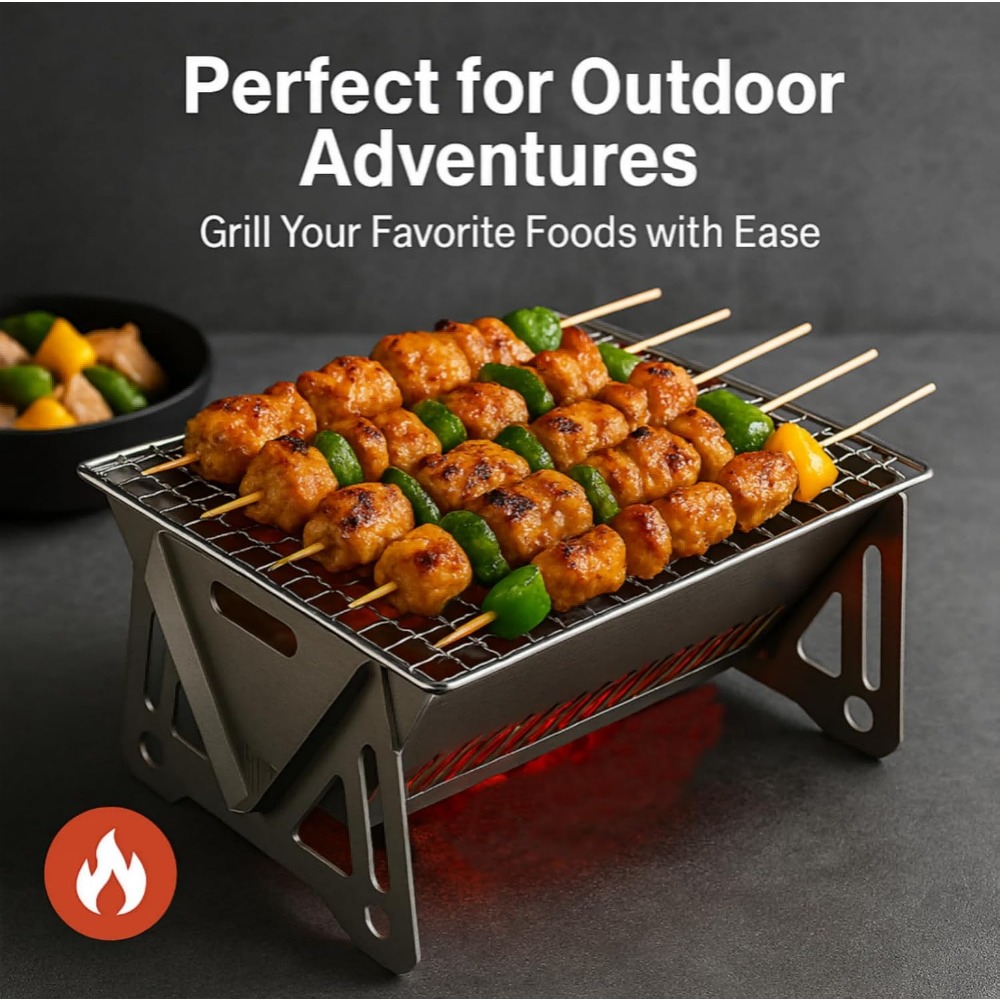 เตาย่างบาร์บีคิวถ่านแบบพกพา เต - Camping Cooking Set Compact บทวิจารณ์และราคา