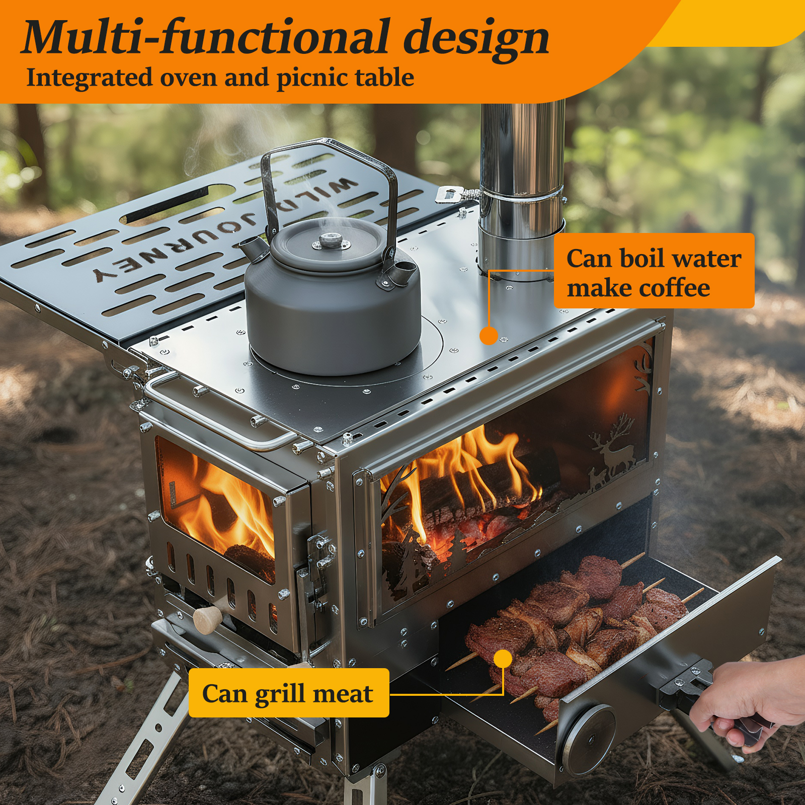เตาแคมป์ปิ้งพร้อมเตาอบและโต๊ะแ - Camping Cooking Ovens บทวิจารณ์และราคา