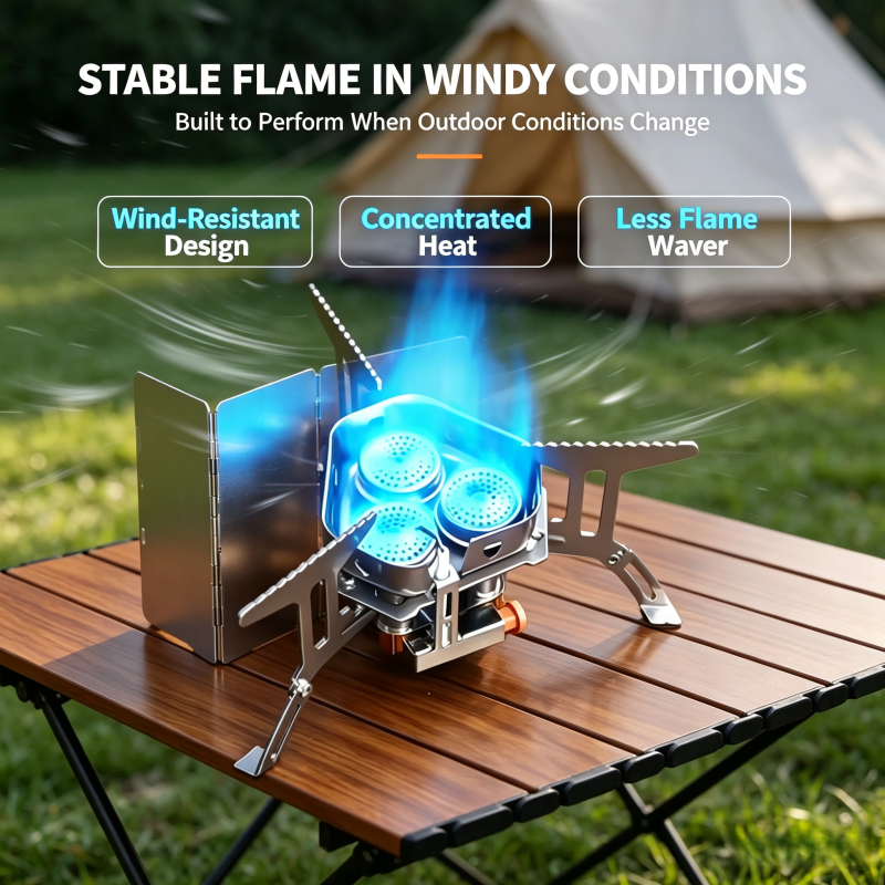เตาแก๊สแบบพกพา 3 หัวเตา พับเก็ - Camping Cooking Easy บทวิจารณ์และราคา