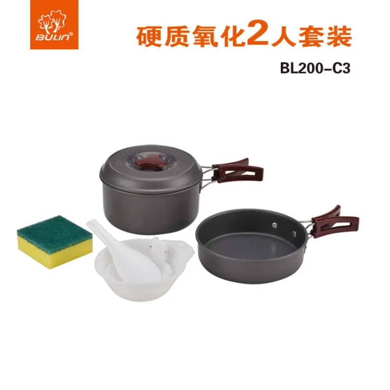 ชุดหม้อสนามบูลิน ชุดหม้อสำหรับ - Camping Cooking Set With Kettle บทวิจารณ์และราคา