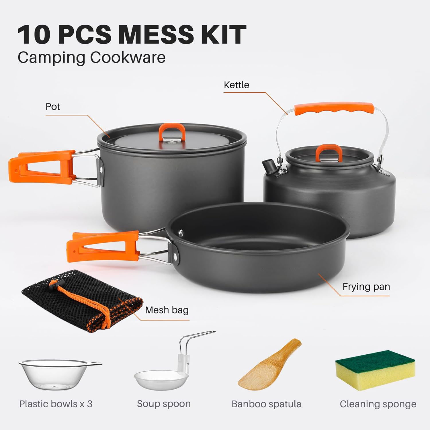 ชุดเครื่องครัวสำหรับตั้งแคมป์  - Camping Cooking Set With Kettle บทวิจารณ์และราคา