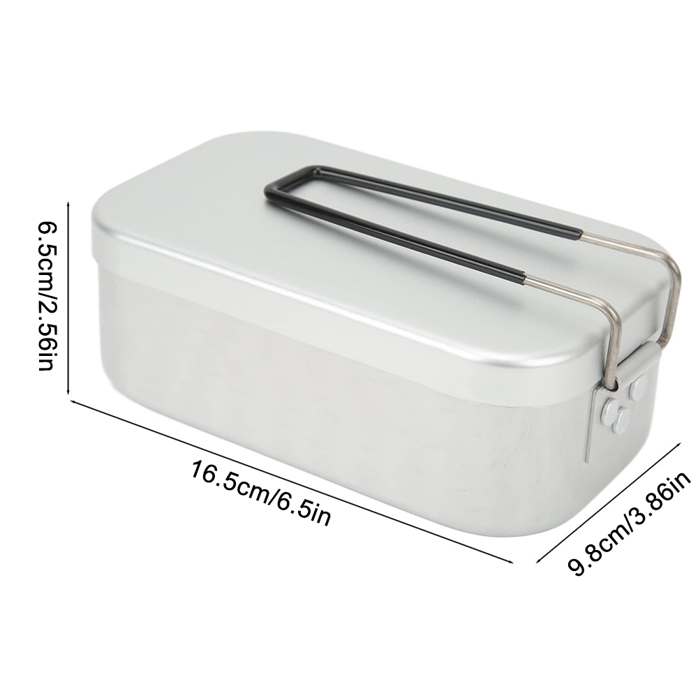 800ML อลูมิเนียมกล่องอาหารกลาง - Camping Cooking Food บทวิจารณ์และราคา