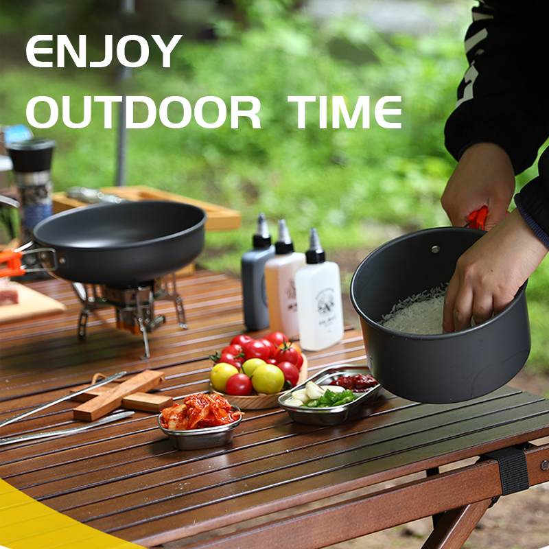 ชุดทำอาหารสำหรับตั้งแคมป์, ชุด - Camping Cooking Set With Kettle บทวิจารณ์และราคา