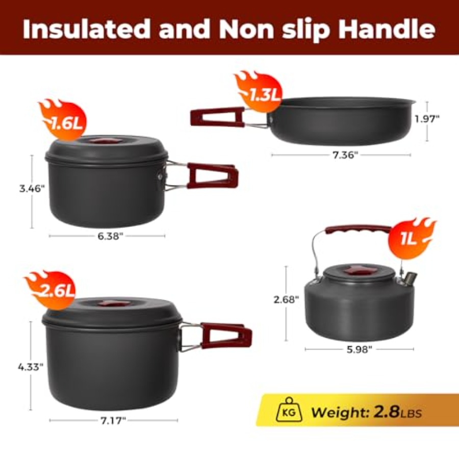 24//11/8/4 ชุดเครื่องครัวสำหรั - Camping Cooking Set For 4 บทวิจารณ์และราคา