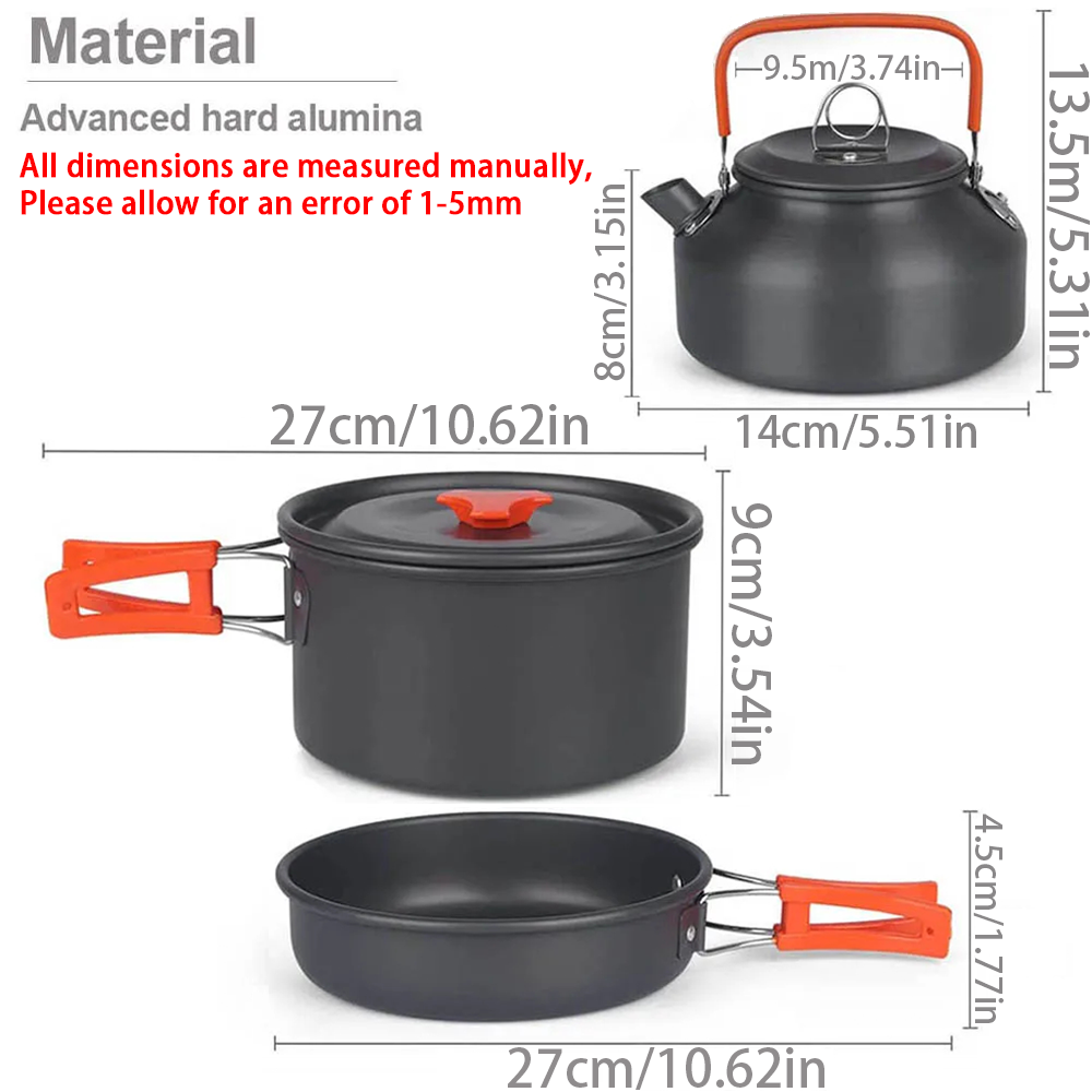 1 ชิ้น/1 เซ็ตชุดเครื่องครัวตั้ - Camping Cooking Full Set บทวิจารณ์และราคา