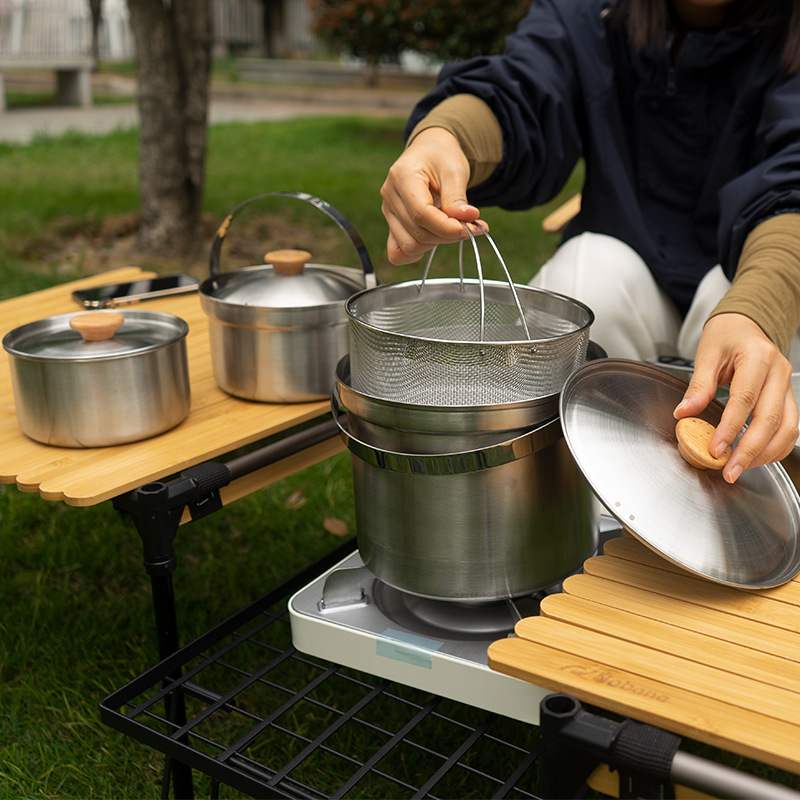 NOBANA ใหม่ล่าสุดกลางแจ้งชุดหม - Camping Cooking Full Set บทวิจารณ์และราคา