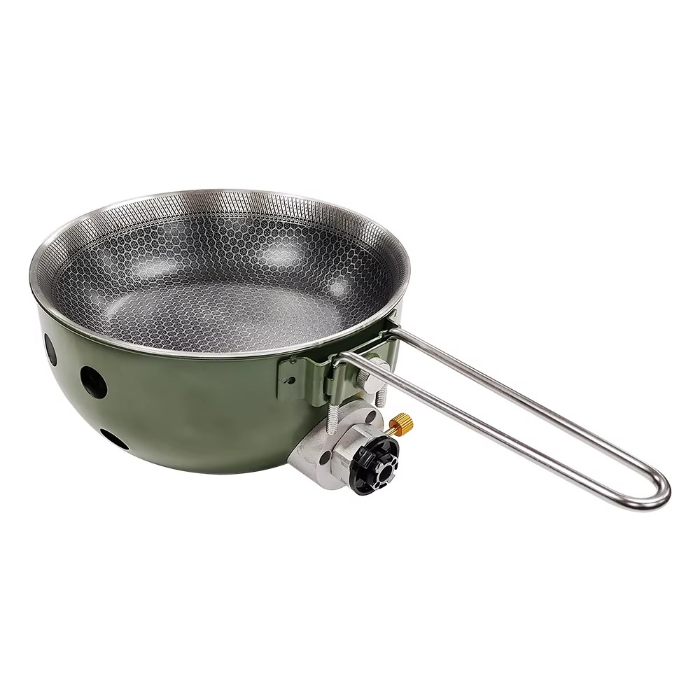 กระทะทอดแบบไม่ติดกระทะ ฝาปิดหม - Camping Cooking Set For 4 บทวิจารณ์และราคา