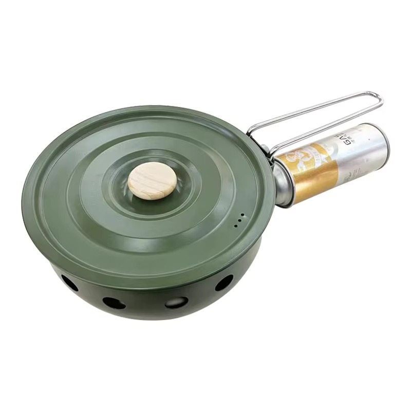 กระทะทอดแบบไม่ติดกระทะ ฝาปิดหม - Camping Cooking Set For 4 บทวิจารณ์และราคา