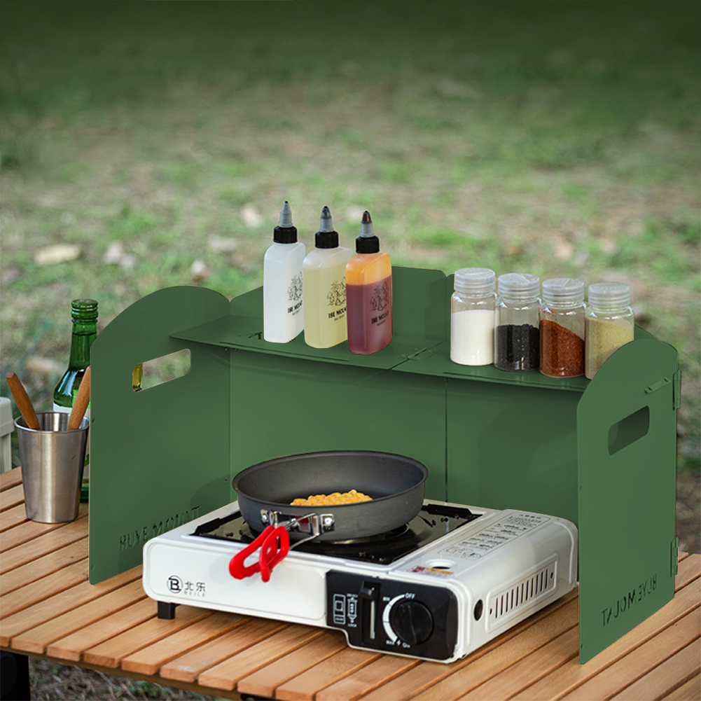 ตะแกรงกันลมสำหรับเตาแก๊สแบบพับ - Camping Cooking Easy บทวิจารณ์และราคา