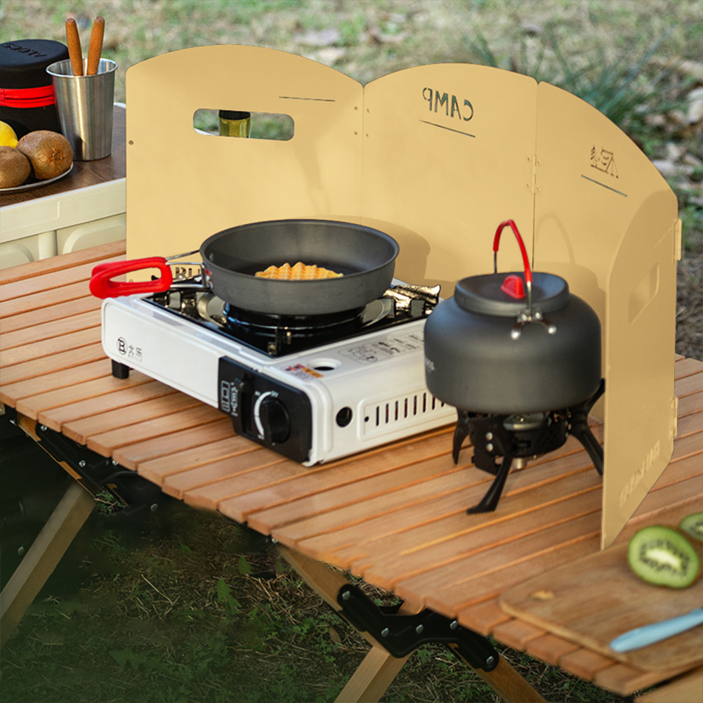 ตะแกรงกันลมสำหรับเตาแก๊สแบบพับ - Camping Cooking Easy บทวิจารณ์และราคา