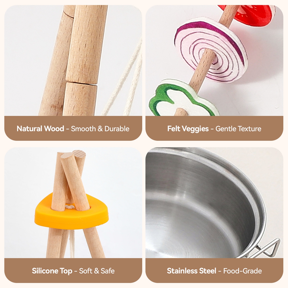 ชุดของเล่นทำอาหารมอนเตสซอรี่ ข - Camping Cooking Set For 4 บทวิจารณ์และราคา