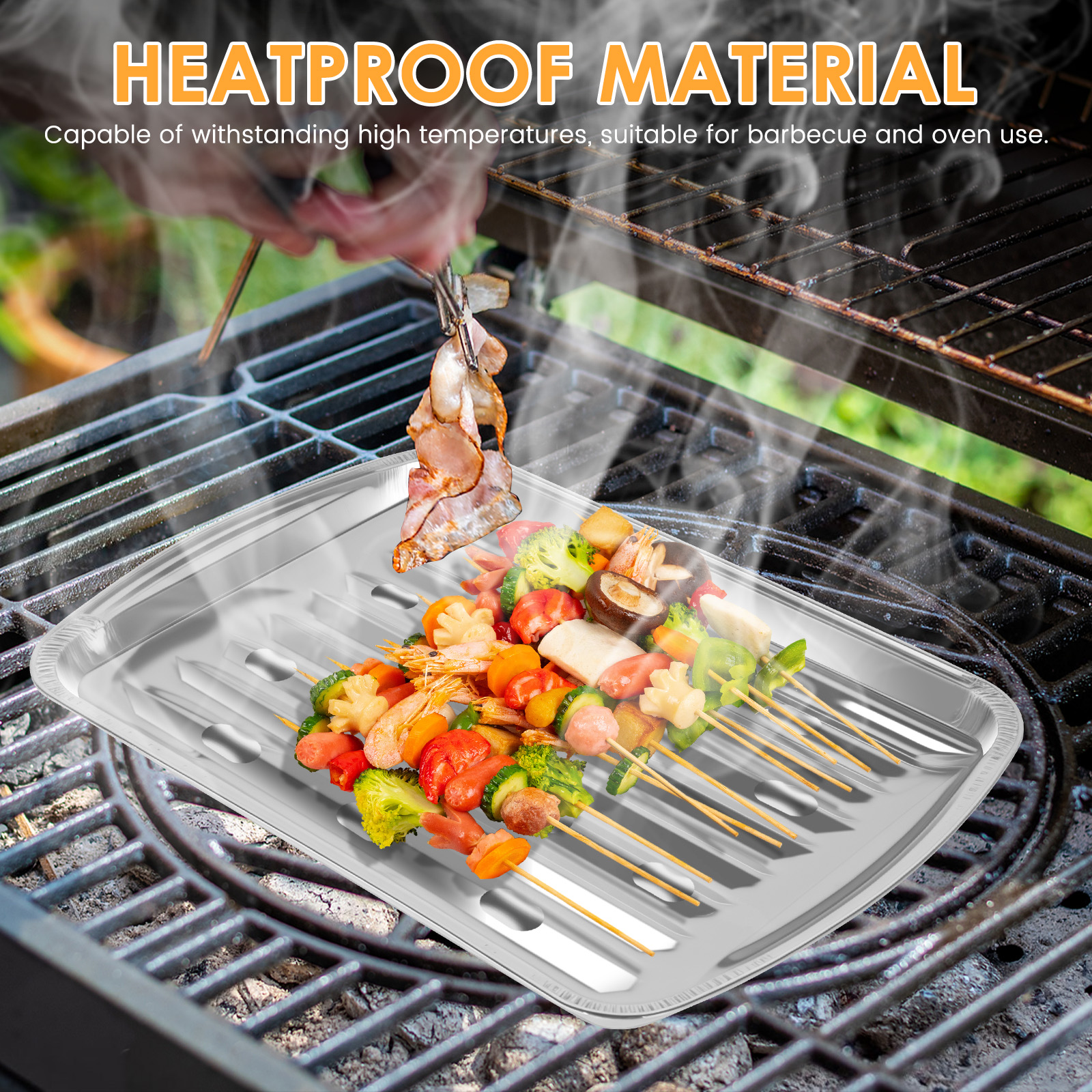 ถาดฟอยล์อลูมิเนียม ถาดอบแบบไม่ - Camping Cooking Food บทวิจารณ์และราคา
