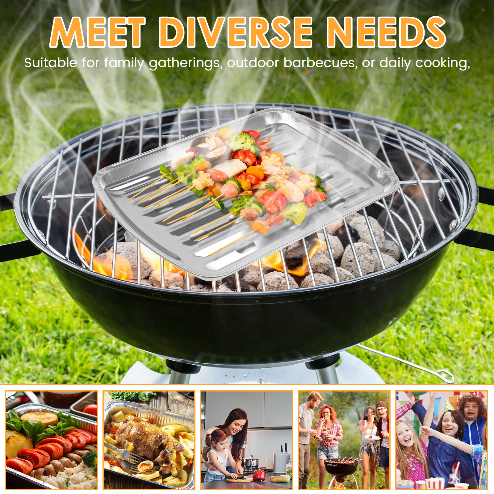 ถาดฟอยล์อลูมิเนียม ถาดอบแบบไม่ - Camping Cooking Food บทวิจารณ์และราคา
