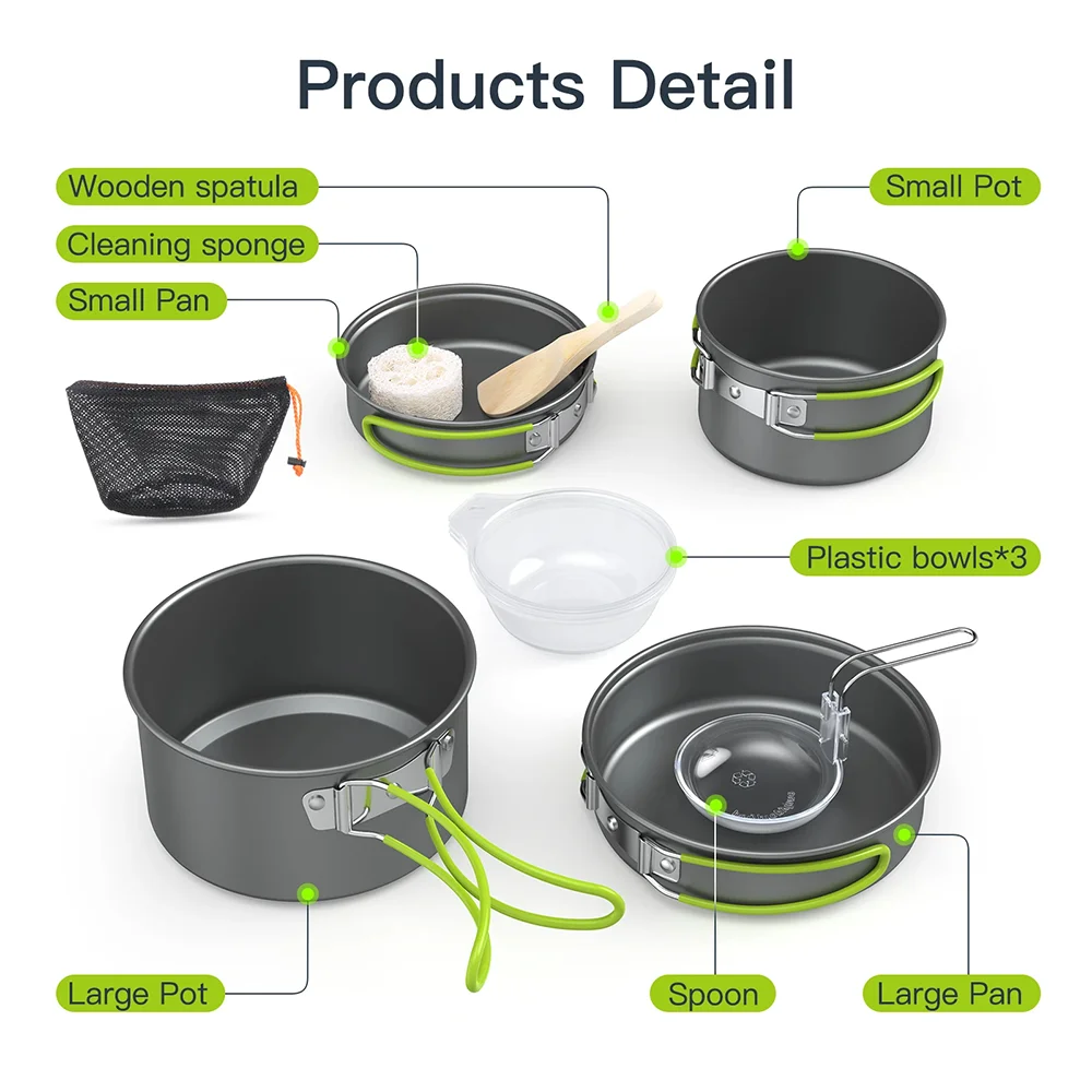 ชุดอุปกรณ์ทำอาหารสำหรับตั้งแคม - Camping Cooking Materials บทวิจารณ์และราคา