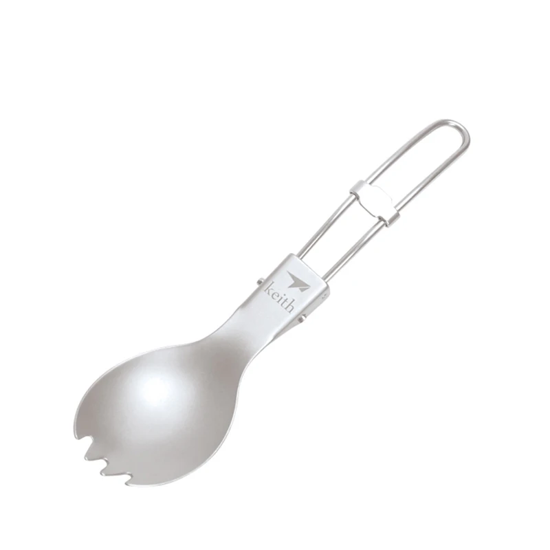 Keith กลางแจ้งไทเทเนียมพับช้อน - Camp Spork Set บทวิจารณ์และราคา