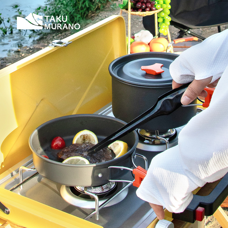 ชุดเครื่องครัวสำหรับตั้งแคมป์  - Camping Cooking Set With Kettle บทวิจารณ์และราคา